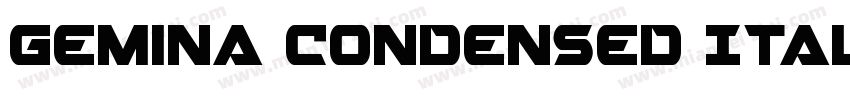 Gemina Condensed Italic字体转换